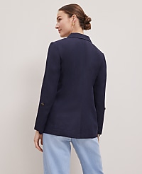 Weekend Collection Roll Sleeve Linen Blend Blazer carousel Product Image 2
