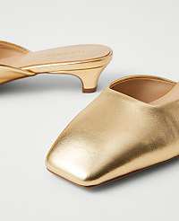 Metallic Kitten Heel Mule Pumps carousel Product Image 2