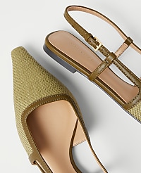 Straw Nip Toe Slingback Flat carousel Product Image 2