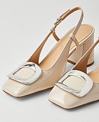 Patent Block Heel Buckle Slingback Pumps carousel Product Image 2