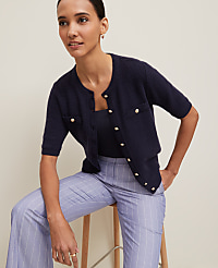 Blouson Sleeve Stitch Cardigan carousel Product Image 1