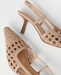 Woven Nip Toe Slingback Pumps carousel Product Image 2