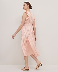 Petite Petaled Ruffle Midi Dress carousel Product Image 2