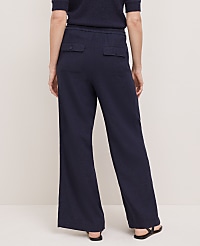 Weekend Easy Fit Wide-Leg Pant in Linen Blend carousel Product Image 3