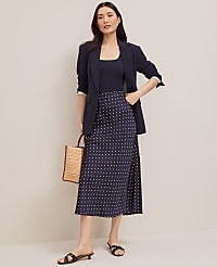 Petite Dotted Satin Bias Slip Skirt carousel Product Image 1