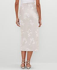 Knotted Linen Blend Pencil Skirt carousel Product Image 3
