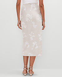 Petite Knotted Linen Blend  Pencil Skirt carousel Product Image 3