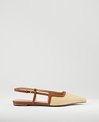 Straw Nip Toe Slingback Flat carousel Product Image 1