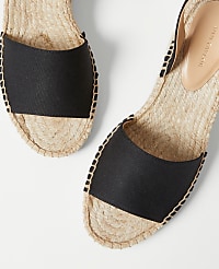 Canvas Lace-Up Espadrille Wedge Sandals carousel Product Image 2