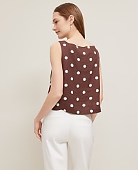 Dotted Linen Blend Tank Top carousel Product Image 2