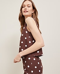 Dotted Linen Blend Tank Top carousel Product Image 4