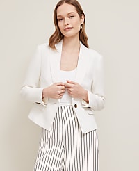 The Fitted Blazer in Piqu&eacute; carousel Product Image 1
