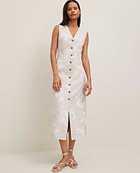 Petite Floral V-Neck Shirtdress carousel Product Image 3