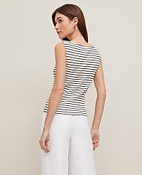 Petite Ribbed Sleeveless Button Top carousel Product Image 2