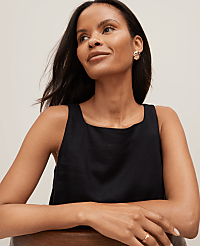 Linen Blend Tank Top carousel Product Image 3