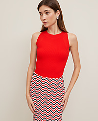 Ribbed Halter Sweater Shell carousel Product Image 1