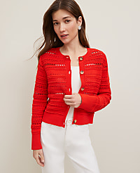 Pointelle Textured Cardigan carousel Product Image 3