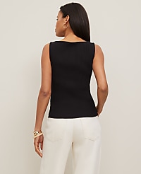 Ribbed Sleeveless Button Top carousel Product Image 2