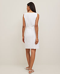 Linen Blend Square Neck Sheath Dress carousel Product Image 2
