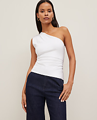 Ruched One-Shoulder Top carousel Product Image 1