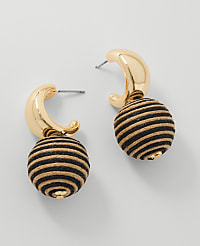 Striped Thread Drop Earrings carousel Product Image 1