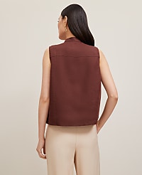 Linen Sleeveless Shirt carousel Product Image 2
