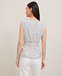 Belted Striped Vest carousel Product Image 2