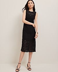 Crochet Midi Sweater Dress carousel Product Image 1
