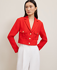 Blazer Jacket in Pique carousel Product Image 3