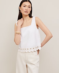 Scalloped Ponte Tank Top carousel Product Image 1