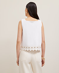 Scalloped Ponte Tank Top carousel Product Image 2