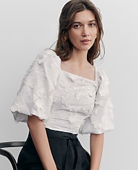 Floral Square Neck Blouse carousel Product Image 1