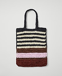 Weekend Collection Striped Raffia Tote Bag carousel Product Image 1