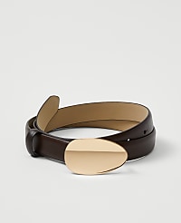 Leather Oval Buckle Belt carousel Product Image 1