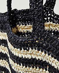 Weekend Collection Striped Raffia Tote Bag carousel Product Image 2