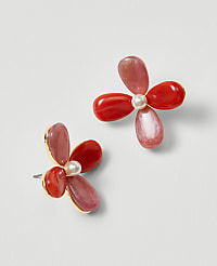 Acetate Flower Stud Earrings carousel Product Image 1