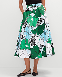 Floral Tea Length Skirt carousel Product Image 2