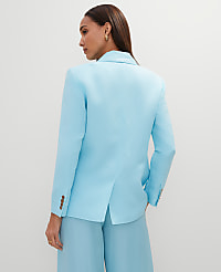 The Relaxed Double Breasted Blazer in Linen Blend carousel Product Image 2
