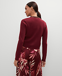 Studio Collection Sequin Trimmed Open Cardigan carousel Product Image 2