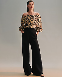 The Easy Palazzo Pant in Linen Blend carousel Product Image 4