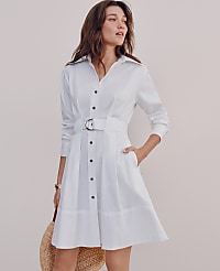 Petite Flare Pocket Shirtdress carousel Product Image 4