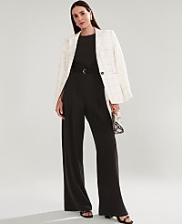 Petite Belted Crew Neck Jumpsuit carousel Product Image 4