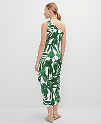 Petite Satin One-Shoulder Midi Dress carousel Product Image 2