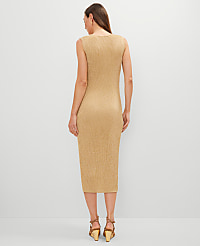 Ribbed Metallic Midi Dress carousel Product Image 2