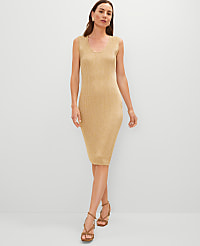Ribbed Metallic Midi Dress carousel Product Image 3