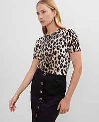 Animal Print Sweater Tee carousel Product Image 1