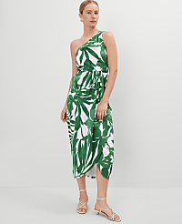 Satin One-Shoulder Midi Dress carousel Product Image 3