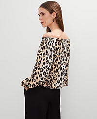 Animal Print Off The Shoulder Top carousel Product Image 2
