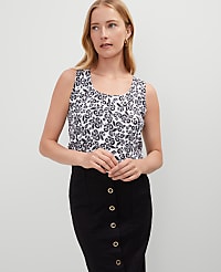 Floral Mixed Media Tank Top carousel Product Image 1