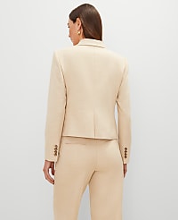 The Notched One Button Blazer in Seasonless Stretch carousel Product Image 2